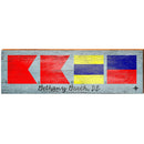 Bethany Beach, DE Nautical Flags | Wall Art Print on Real Wood