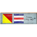 Ocean City, MD Nautical Flags | Wall Art Print on Real Wood