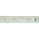 I'm a Salty Girl Red Head Mermaid | Wall Art Print on Real Wood