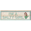 I'm a Salty Girl Red Head Mermaid | Wall Art Print on Real Wood