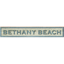 Bethany Beach Coastal Blue Sign | Wall Art Print on Real Wood