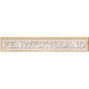 Fenwick Island Coastal Peach Sign | Wall Art Print on Real Wood