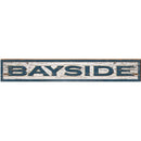 Bayside Shabby Sign | Wall Art Print on Real Wood
