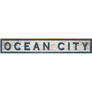 Ocean City Shabby Sign | Wall Art Print on Real Wood