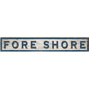 Fore Shore Shabby Sign | Wall Art Print on Real Wood