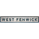 West Fenwick Shabby Sign | Wall Art Print on Real Wood