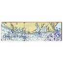 Ocean City, Maryland to Lewes, Delaware Map Wooden Sign | Wall Art Print on Real Wood
