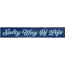 Salty Way of Live Navy Sign | Wall Art Print on Real Wood