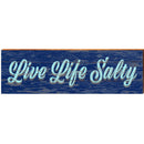 Live Life Salty Navy Sign | Wall Art Print on Real Wood