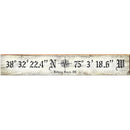 Bethany Beach, DE Compass White Latitude Longitude | Wall Art Print on Real Wood