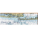 Ocean City, Maryland Latitude Longitude Map Wooden Sign | Wall Art Print on Real Wood