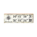 Atlantic Beach, NC Compass Latitude Longitude | Real Wood Art Print