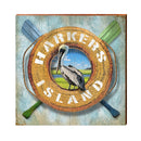 Harkers Island Pelican Life Ring | Real Wood Art Print