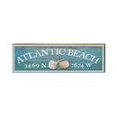 Atlantic Beach Triple Shell Water Latitude Longitude | Real Wood Art Print