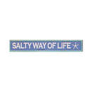 Live Life Salty Atlantic Beach Shell White | Real Wood Art Print