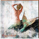 Fripp Island Mermaid | Wall Art Print on Real Wood