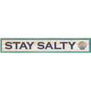 Stay Salty Sea Shell Coastal Wooden Sign | Wall Art Print on Real Wood