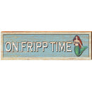 On Fripp Time Mermaid Blue | Wall Art Print on Real Wood