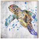 Watercolor Sea Turtle | Wall Art Print on Real Wood