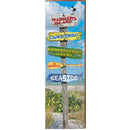 Harkers Island Beach Directional | Wall Art Print on Real Wood