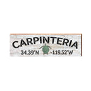 Carpinteria, California Sea Turtle Wooden Sign | Wall Art Print on Real Wood