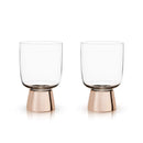 SET OF 12: Raye Copper Footed Cocktail Tumblers in Gift Box