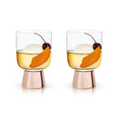 SET OF 12: Raye Copper Footed Cocktail Tumblers in Gift Box