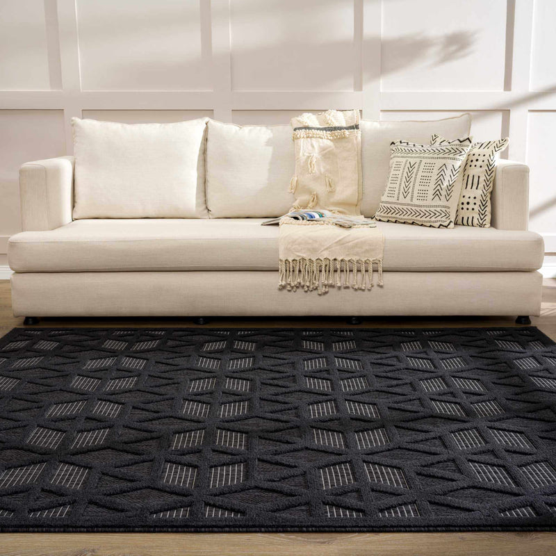 Nuri Black Outdoor Rug