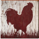Minimalist Shabby-Chic Rooster | Wall Art Print on Real Wood