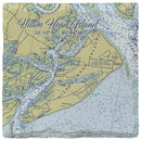 Hilton Head Island NOAA Chart Map Coaster Set