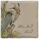 Hilton Head Island, South Carolina Coasters | Drink Coaster Set of 4 | Absorbent Ridged Ceramic with Cork Backing