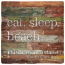 Eat. Sleep. Beach. Hilton Head Island Coaster Set