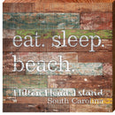 Eat. Sleep. Beach. Hilton Head Island, South Carolina Wooden Sign | Wall Art Print on Real Wood