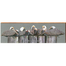 Hilton Head Island Art Lamay's Pelicans on Pilings   | Wall Art Print on Real Wood