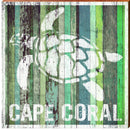 Cape Coral Sea Turtle | Wall Art Print on Real Wood