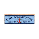 Lavalatte, New Jersey Anchor Wooden Sign | Wall Art Print on Real Wood