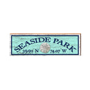 Seaside Park, New Jersey Sand Dollar Wooden Sign | Wall Art Print on Real Wood