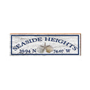 Seaside Heights, New Jersey Seashells Wooden Sign | Wall Art Print on Real Wood