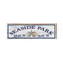 Seaside Park, New Jersey Seashells Wooden Sign | Wall Art Print on Real Wood