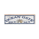 Ocean Gate, New Jersey Seashells Wooden Sign | Wall Art Print on Real Wood