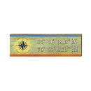 Salter Path NC Compass Colorful Latitude Longitude | Real Wood Art Print