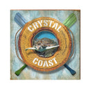 Crystal Coast Sea Turtle Life Ring | Real Wood Art Print
