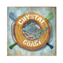 Crystal Coast Blue Crab Life Ring | Real Wood Art Print