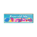 Emerald Isle Colorful Beach Umbrellas | Real Wood Art Print