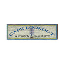 Cape Lookout Lighthouse White/Blue Latitude Longitude | Real Wood Art Print