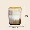 Horn Whiskey Shot Glasses Pack 12 - Holds Upto 6.5 oz, Natural