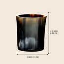 Horn Whiskey Shot Glasses Pack 6 - Holds Upto 6.5 oz, Natural