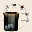 Horn Whiskey Shot Glasses Pack 8 - Holds Upto 6.5 oz, Natural