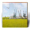 Calabash Shrimp Boats - | Wall Art Print on Real Wood