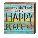 Indian Rocks Beach, Florida Happy Place Phrase Wooden Sign | Wall Art Print on Real Wood